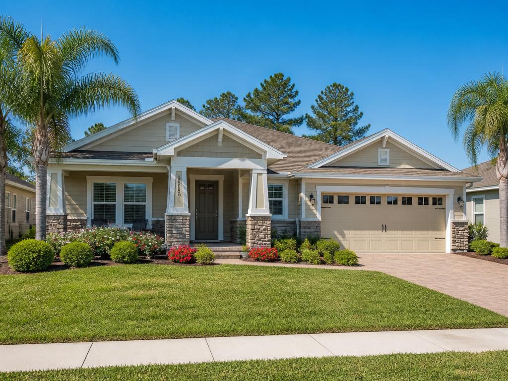The warm, welcoming exterior of Growth Haven Group Homes at golden hour